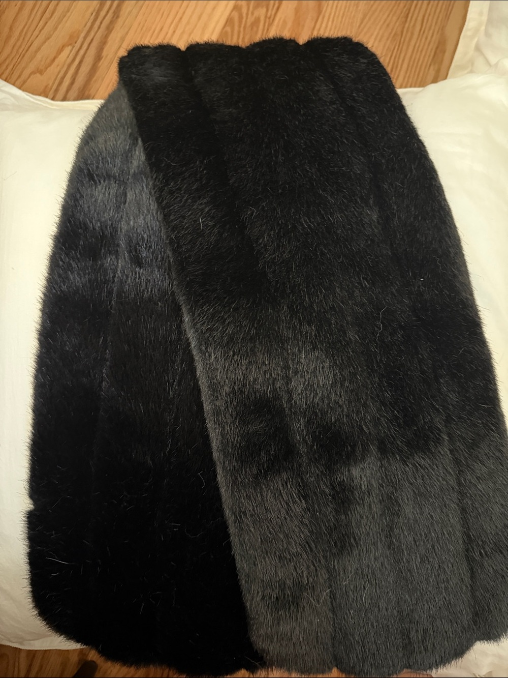 Fabulous Furs Black Fur Wrap Scarf - Elegant wear